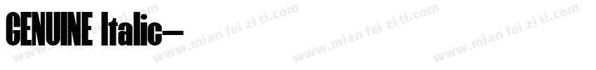 GENUINE Italic字体转换